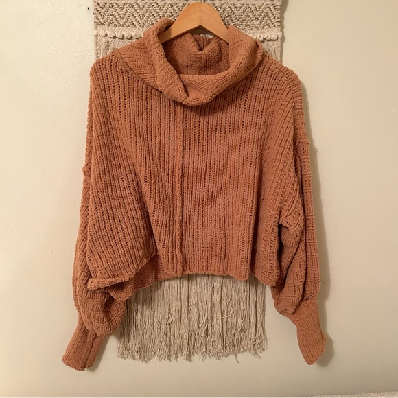 Free People camel cowl neck sweater - Picture 7 of 7